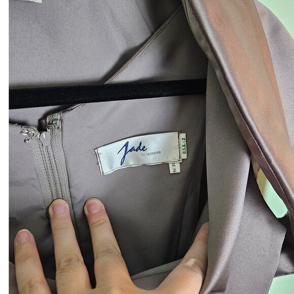 Jade by Jasmine VD Cocktail Dress w/ Matching Cropped Bolero Jacket Size 2 - Picture 12 of 14